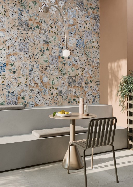 Elios Керамогранит Ceramica 03A2030 Emotion Rose matt. 20х20 коричневый матовый под бетон — фото 4