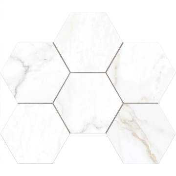 Керамическая Estima Идеал Мозаика Ideal ID01 Hexagon 25x28,5 полированная. белая — фото 2