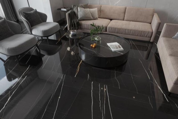 Полированный Eurotile Керамогранит 509 SAHARA NOIR 80х160 — фото 5