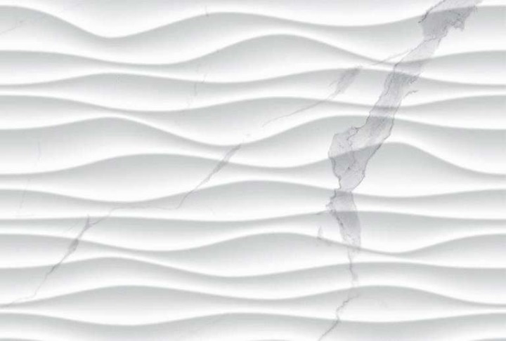 Настенная Eurotile Statuario White Плитка 9 SR 0105 Statuario Wave 27х40 — фото 3