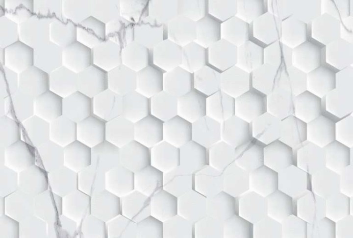 Настенная Eurotile Statuario White Плитка 9 SR 0205 Statuario Pixel 27х40 — фото 10