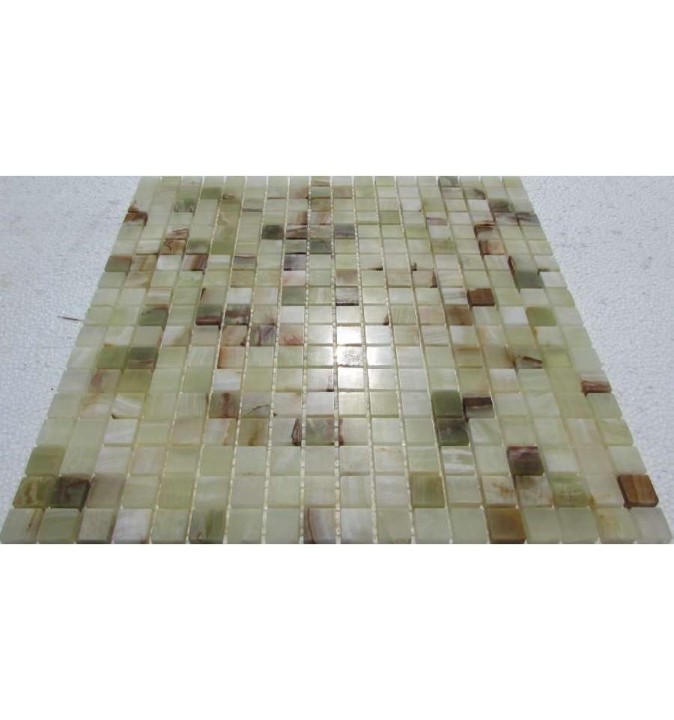 Мраморная FK Marble Classic Mosaic Мозаика из оникса полированная Onyx Jade Verde 15-6P 30x30 — фото 2