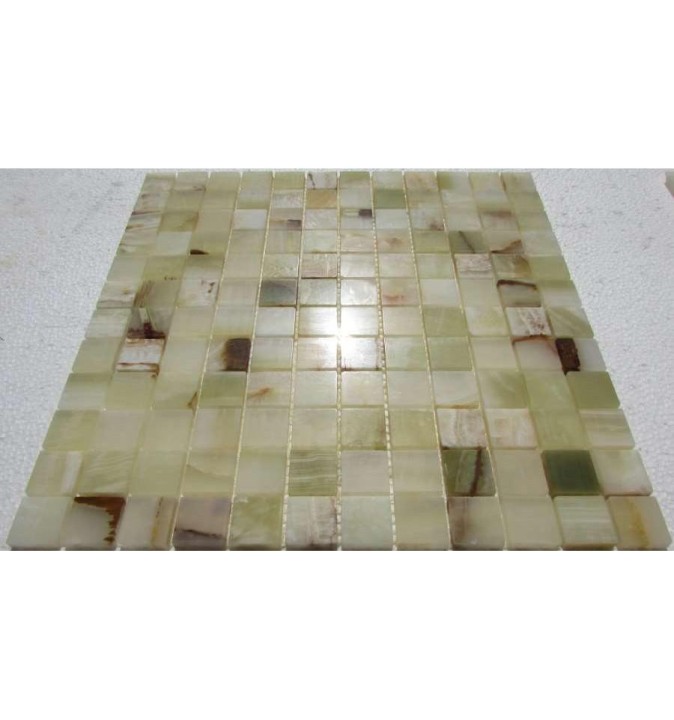 Мраморная FK Marble Classic Mosaic Мозаика из оникса полированная Onyx Jade Verde 23-6P 30x30 — фото 2