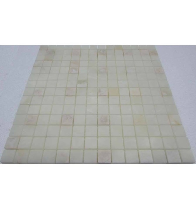 Мраморная FK Marble Classic Mosaic Белый полированный оникс White Onyx 20-10P 30x30 — фото 3