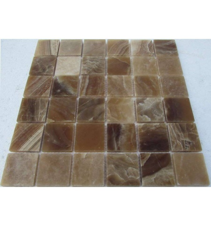 Мраморная FK Marble Classic Mosaic Мозаика из оникса полированная Caramel Onyx 48-8P мозаика из оникса 30x30 — фото 2