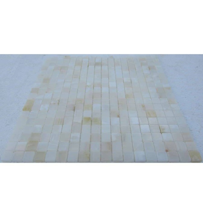 Мраморная FK Marble Classic Mosaic Мозаика из оникса полированная White Onyx 15-6P мозаика из оникса 30x30 — фото 3