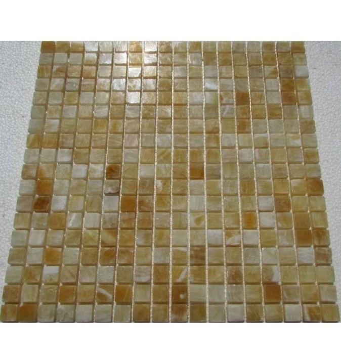 Мраморная FK Marble Classic Mosaic Мозаика из полированного оникса M073-15-8P Onyx Yellow 30x30 — фото 2