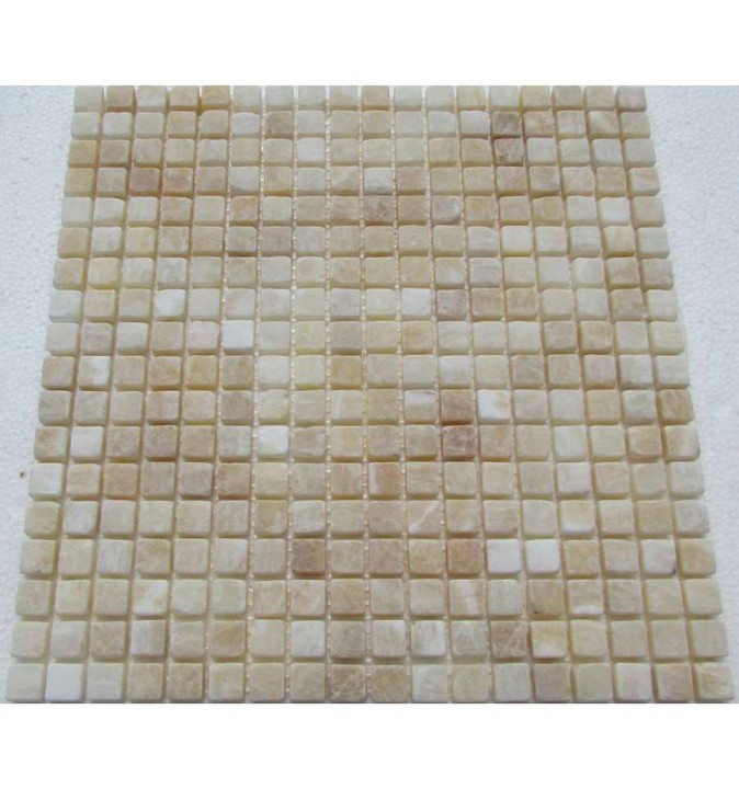 Мраморная FK Marble Classic Mosaic Мозаика из состаренного оникса M073-15-8T Onyx Yellow 30x30 — фото 2