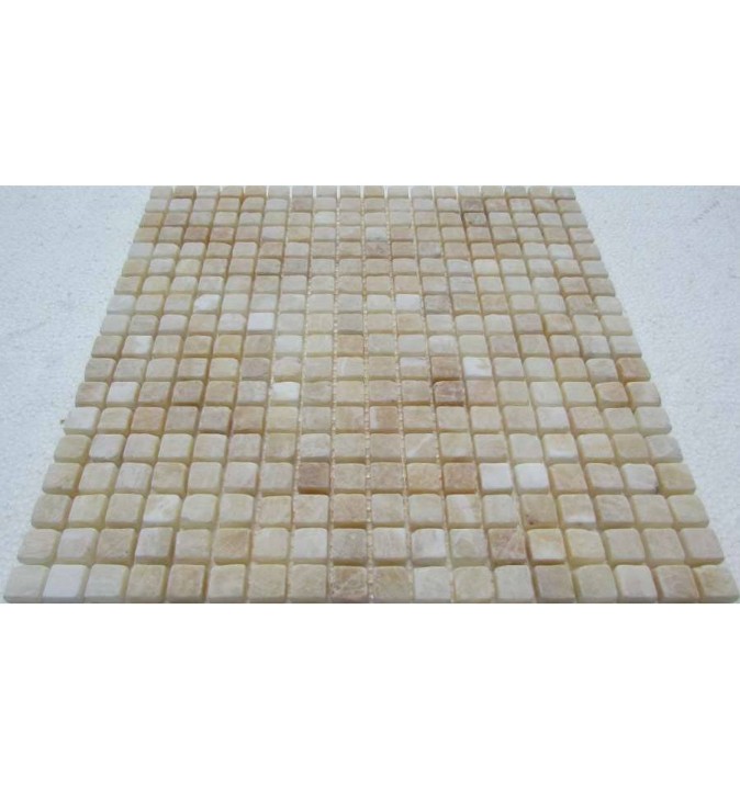 Мраморная FK Marble Classic Mosaic Мозаика из состаренного оникса M073-15-8T Onyx Yellow 30x30 — фото 3