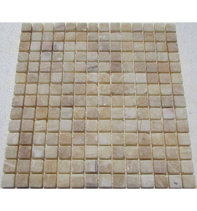 Мраморная FK Marble Classic Mosaic Мозаика из состаренного оникса M073-20-8T Onyx Yellow 30x30 — фото 2