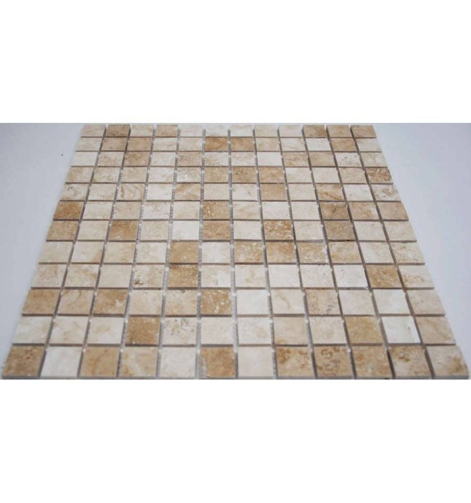Мраморная FK Marble Classic Mosaic Мозаика из травертина полированная Light Travertine 23-6P мозаика из травертина 30x30 — фото 3