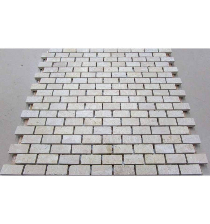 Мраморная FK Marble Classic Mosaic Мозаика из травертина шлифованная Travertine 32x15-7M — фото 3