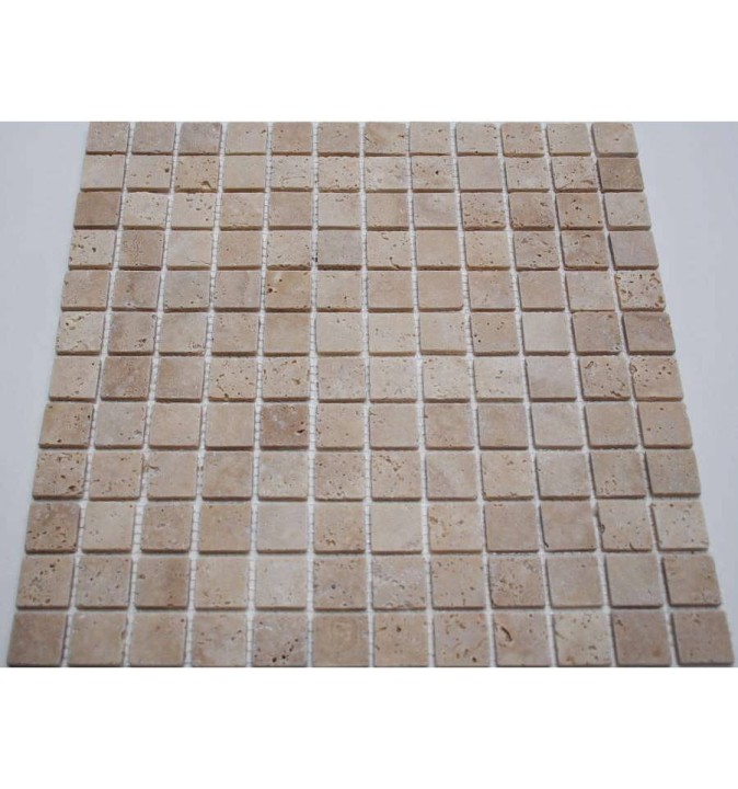 Мраморная FK Marble Classic Mosaic Мозаика из травертина состаренная Light Travertine 23-4T 30x30 — фото 2