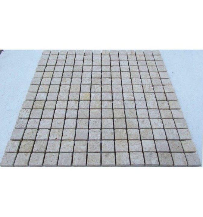 Мраморная FK Marble Classic Mosaic Мозаика из травертина состаренная Travertine 20-7T 30x30 — фото 3