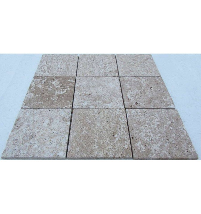 Мраморная FK Marble Classic Mosaic Мозаика из травертина состаренная Travertine Latte 100-7T 30x30 — фото 3