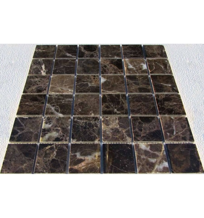 FK Marble Classic Mosaic Мраморная полированная мозаика Emperador Dark 48-6P 30x30 — фото 3