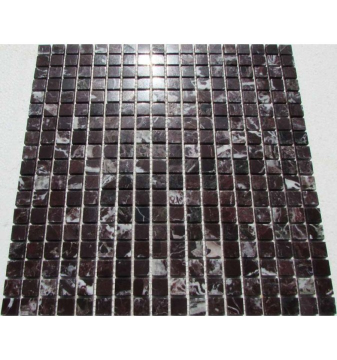 FK Marble Classic Mosaic Мраморная полированная мозаика Rosso Levanto 15-6P 30x30 — фото 2