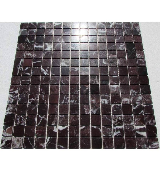FK Marble Classic Mosaic Мраморная полированная мозаика Rosso Levanto 20-6P 30x30 — фото 2