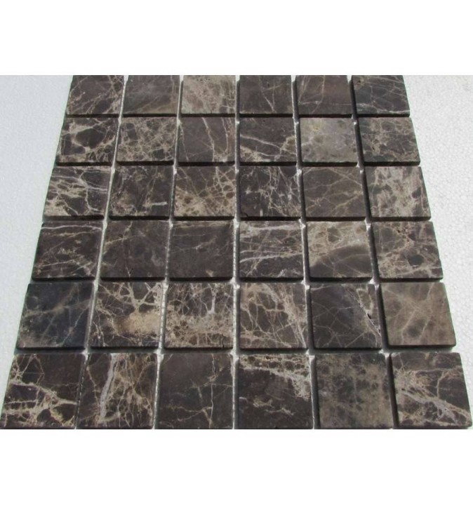 FK Marble Classic Mosaic Мраморная состаренная мозаика Emperador Dark 48-8T 30x30 — фото 2