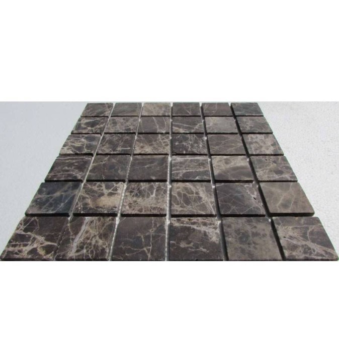 FK Marble Classic Mosaic Мраморная состаренная мозаика Emperador Dark 48-8T 30x30 — фото 3