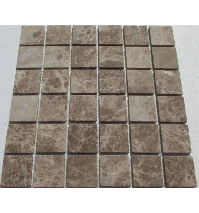 FK Marble Classic Mosaic Мраморная состаренная мозаика Emperador Light 48-6T 30x30 — фото 2
