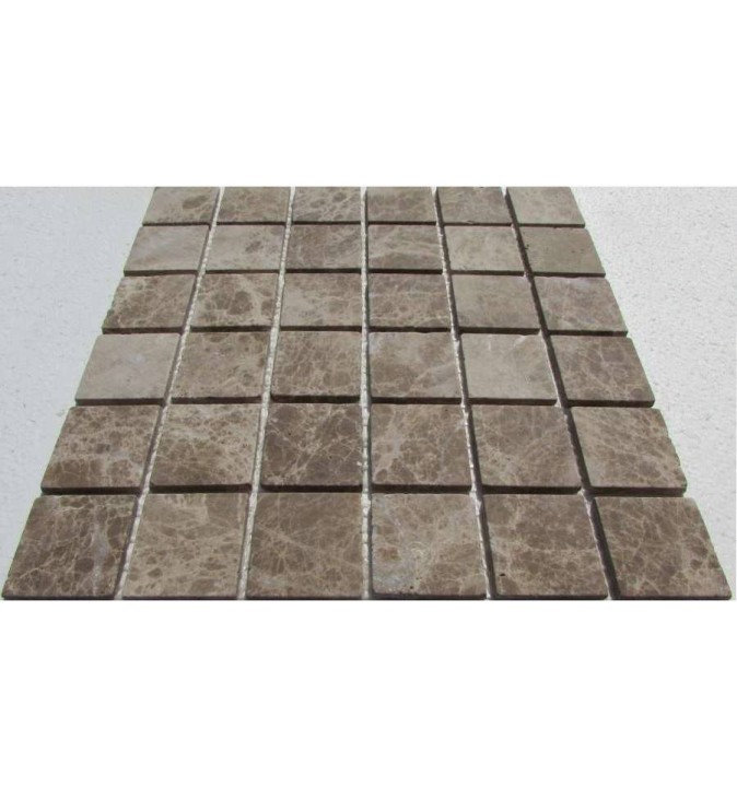 FK Marble Classic Mosaic Мраморная состаренная мозаика Emperador Light 48-6T 30x30 — фото 3