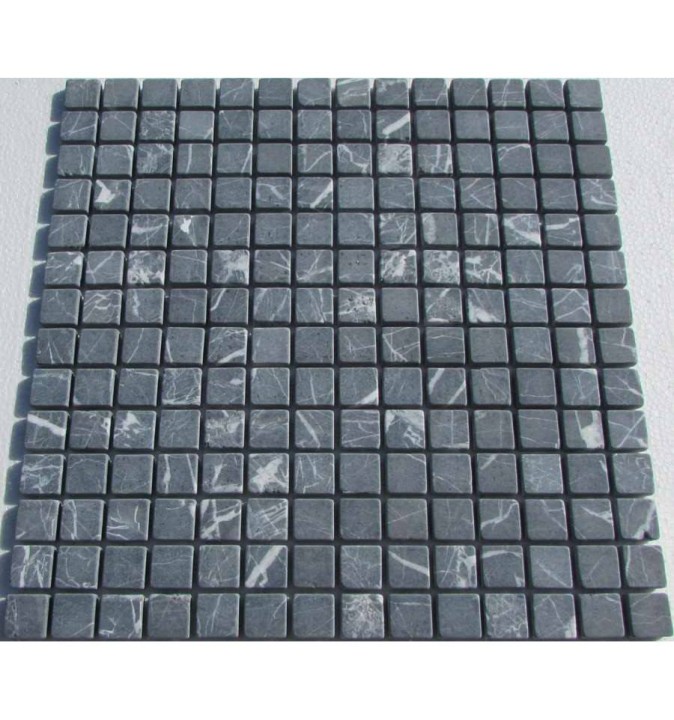 FK Marble Classic Mosaic Мраморная состаренная мозаика M081-20-8T Nero Marquina 30x30 — фото 2