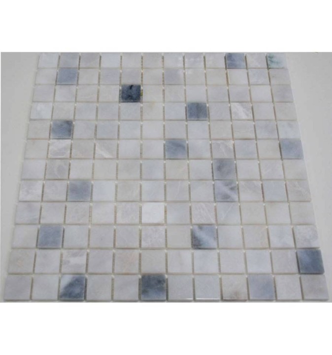 FK Marble Classic Mosaic Полированная мраморная мозаика Blue Grey Jade 23-6P 30x30 — фото 2