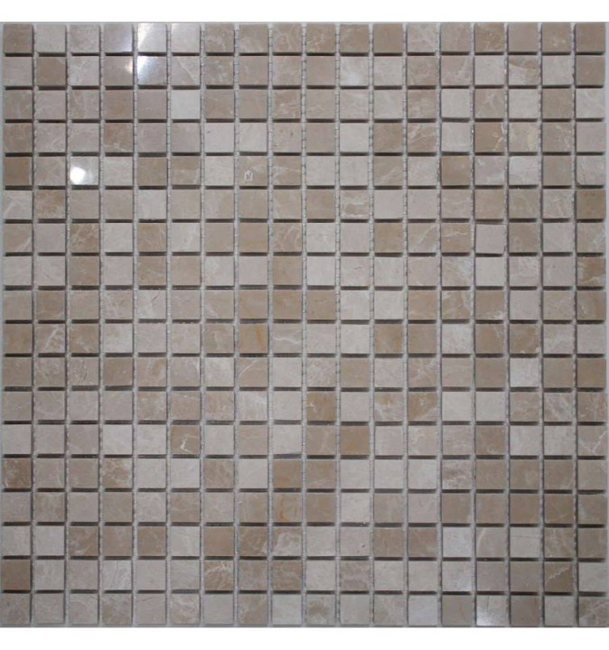 FK Marble Classic Mosaic Полированная мраморная мозаика Crema Marfil 15-6P 30x30 — фото 4