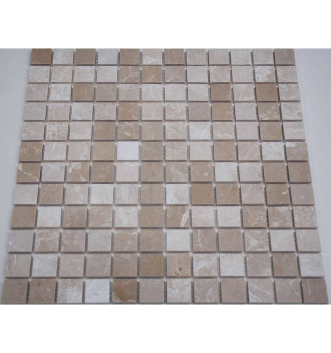 FK Marble Classic Mosaic Полированная мраморная мозаика Crema Marfil 23-6P 30x30 — фото 2