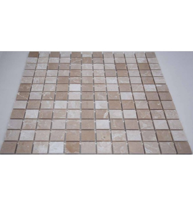 FK Marble Classic Mosaic Полированная мраморная мозаика Crema Marfil 23-6P 30x30 — фото 3
