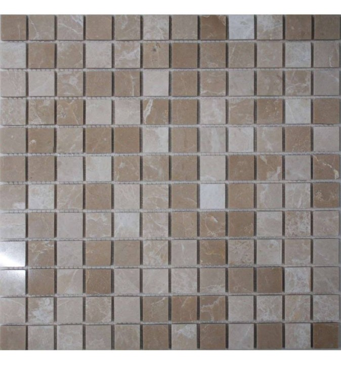 FK Marble Classic Mosaic Полированная мраморная мозаика Crema Marfil 23-6P 30x30 — фото 4