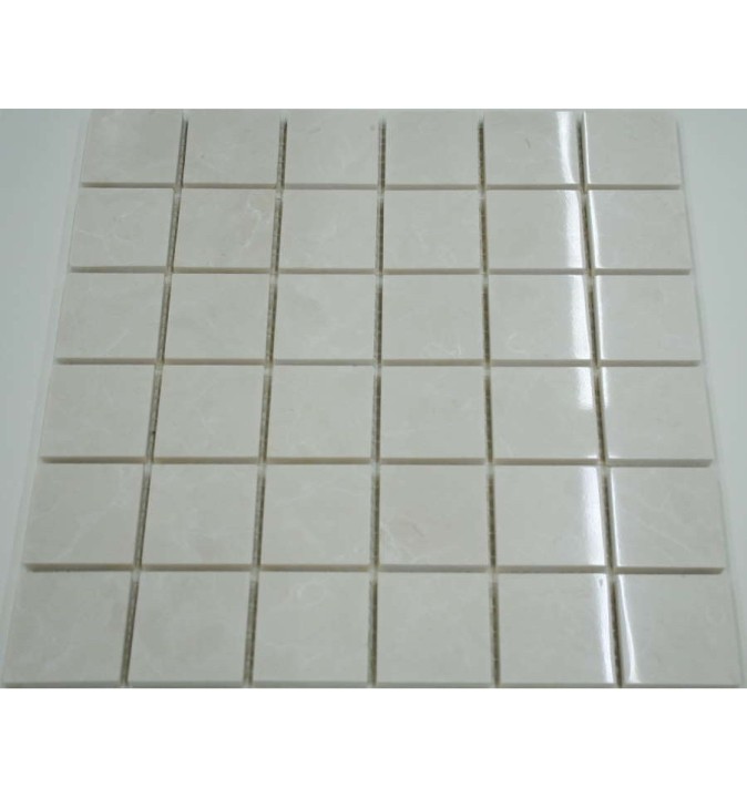 FK Marble Classic Mosaic Полированная мраморная мозаика Crema Nova 48-8P 30x30 — фото 2