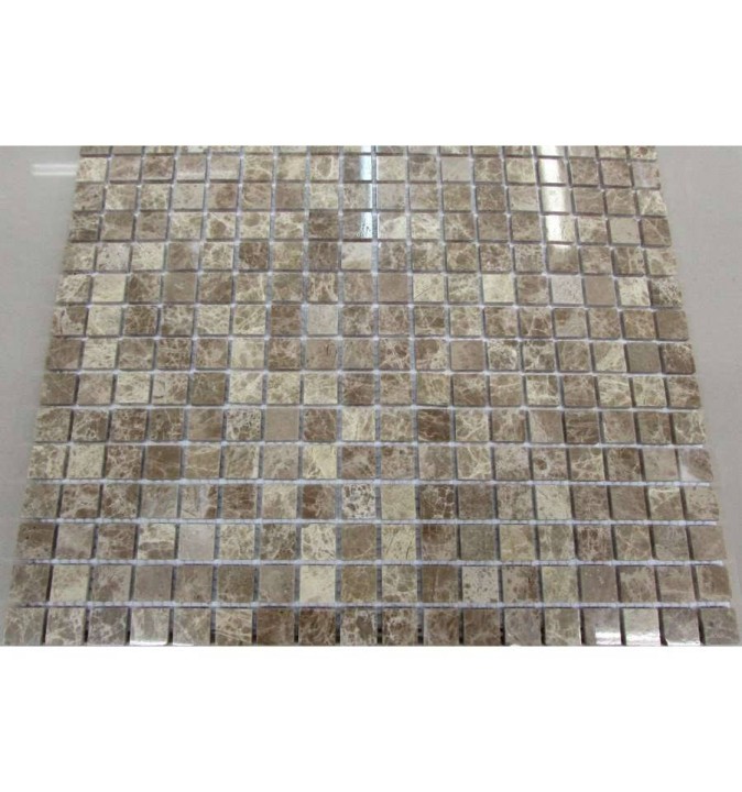 FK Marble Classic Mosaic Полированная мраморная мозаика Emperador Light 15-4P 30x30 — фото 3