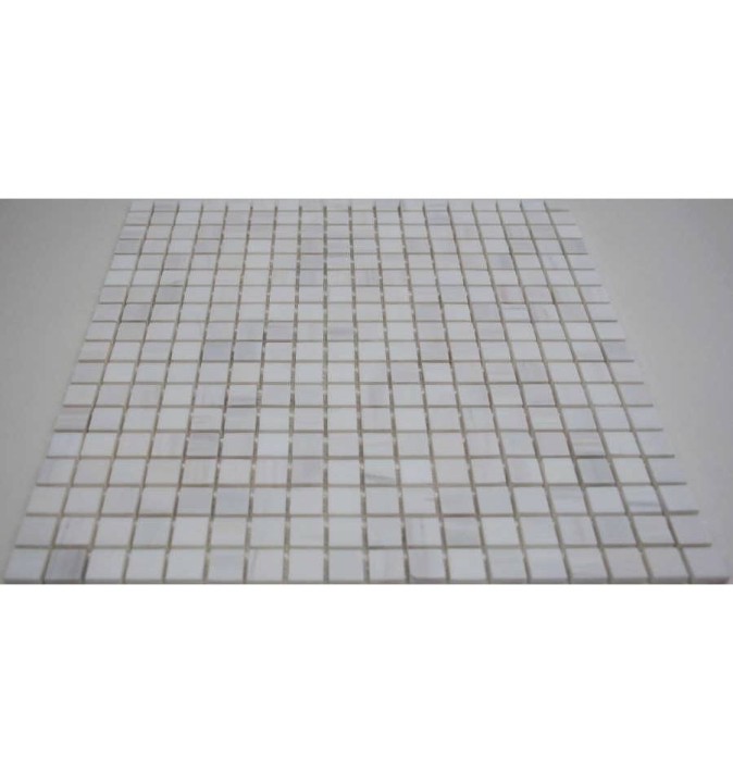 FK Marble Classic Mosaic Полированная мраморная мозаика White Dolomite 15-6P 30x30 — фото 3