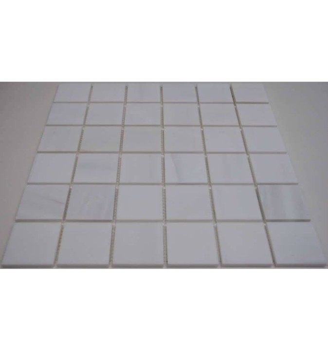 FK Marble Classic Mosaic Полированная мраморная мозаика White Dolomite 48-6P 30x30 — фото 3