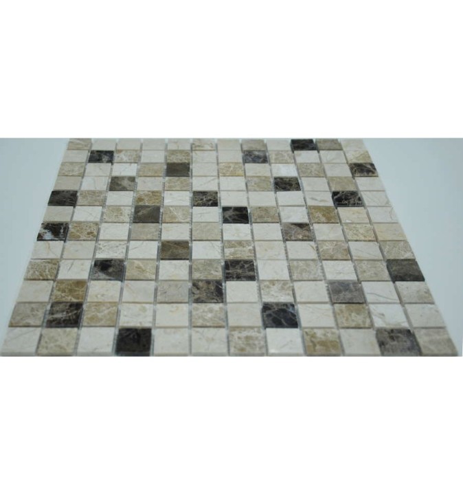 FK Marble Mix Mosaic Мраморная полированная мозаика Mix Emperador 23-4P 30x30 — фото 3