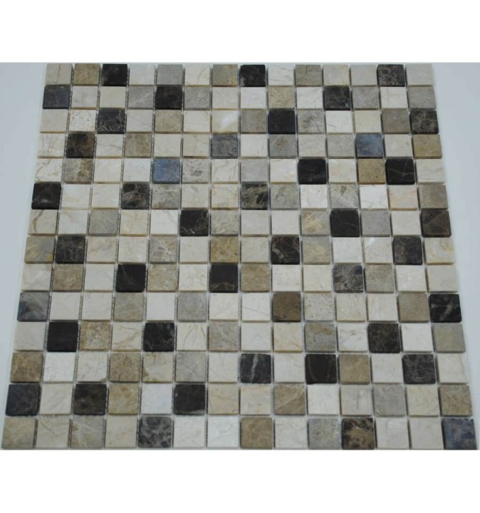 FK Marble Mix Mosaic Мраморная состаренная мозаика Mix Emperador 20-4T 30x30 — фото 2