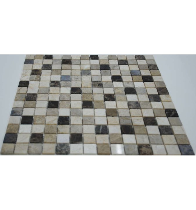FK Marble Mix Mosaic Мраморная состаренная мозаика Mix Emperador 20-4T 30x30 — фото 3