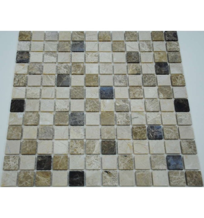 FK Marble Mix Mosaic Мраморная состаренная мозаика Mix Emperador 23-4T 30x30 — фото 2