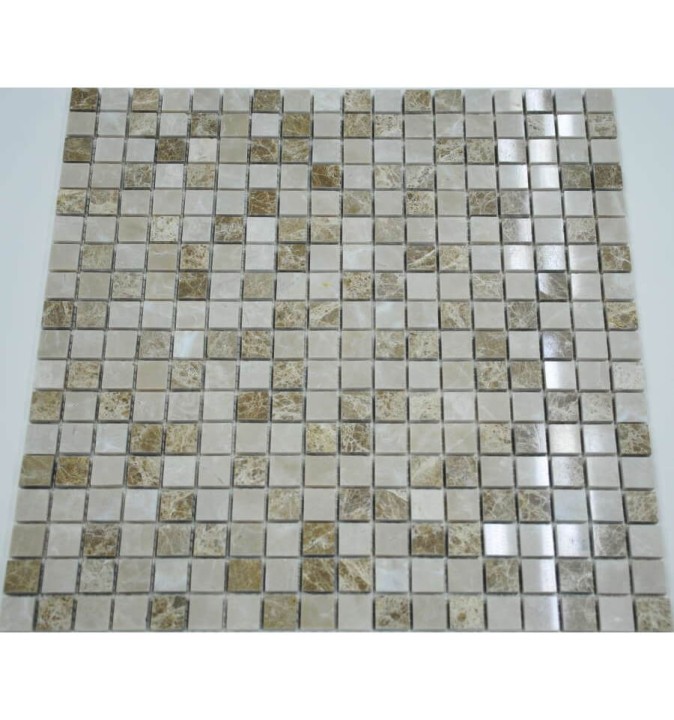 Мраморная FK Marble Mix Mosaic Смесь из мраморной полированной мозаике Mix Cream 15-4P 30x30 — фото 2