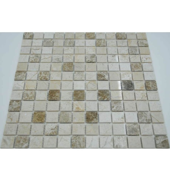 Мраморная FK Marble Mix Mosaic Смесь из мраморной полированной мозаике Mix Cream 23-4P 30x30 — фото 2