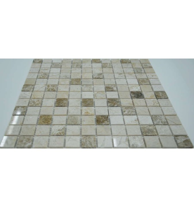 Мраморная FK Marble Mix Mosaic Смесь из мраморной полированной мозаике Mix Cream 23-4P 30x30 — фото 3
