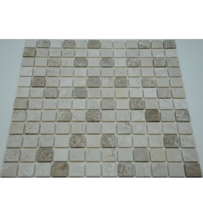 Мраморная FK Marble Mix Mosaic Смесь из мраморной состаренной мозаики Mix Cream 23-4T 30x30 — фото 2