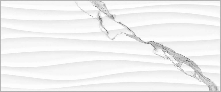 Global Tile Плитка настенная Arto Белая рельеф 25х60 — фото 2