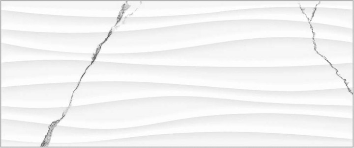 Global Tile Плитка настенная Arto Белая рельеф 25х60 — фото 5