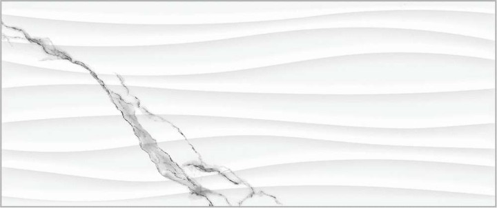Global Tile Плитка настенная Arto Белая рельеф 25х60 — фото 6