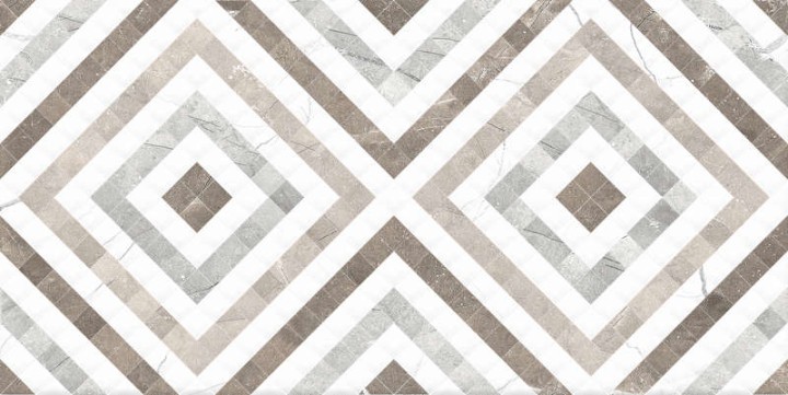 Global Tile Плитка настенная Siluet Белая орнамент 25х50 — фото 2