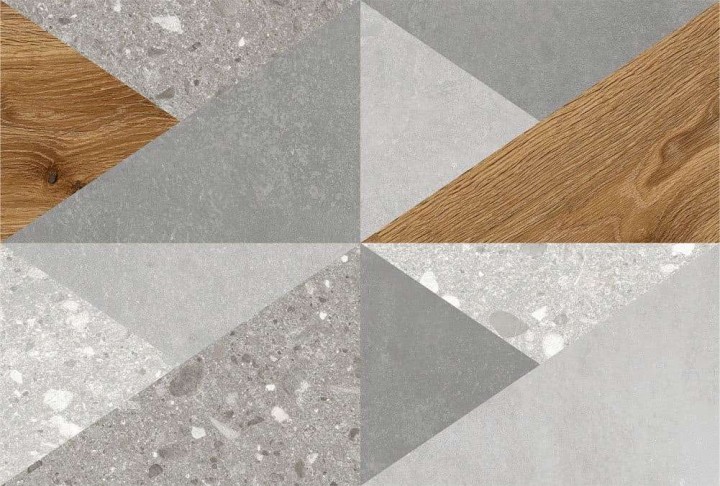 Global Tile Плитка настенная Vision Светло-Серая Геометрия Матовая 27х40 — фото 6