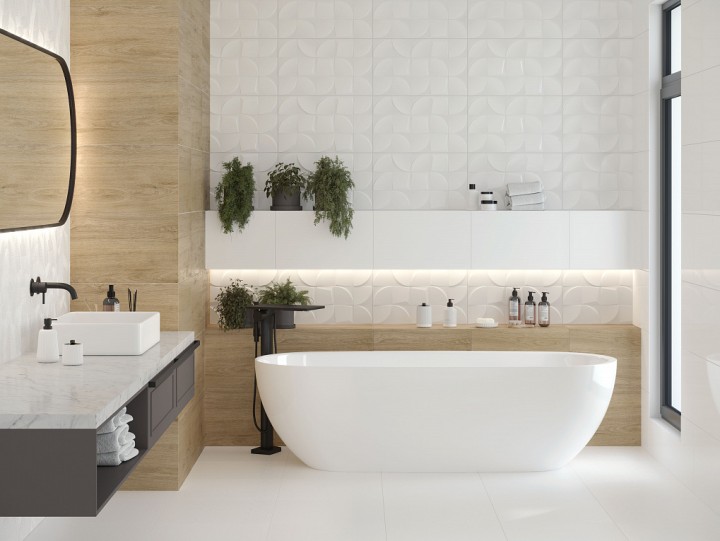 Настенная Gracia Ceramica Blanc Плитка Nature beige 03 рельеф 30х50 — фото 7